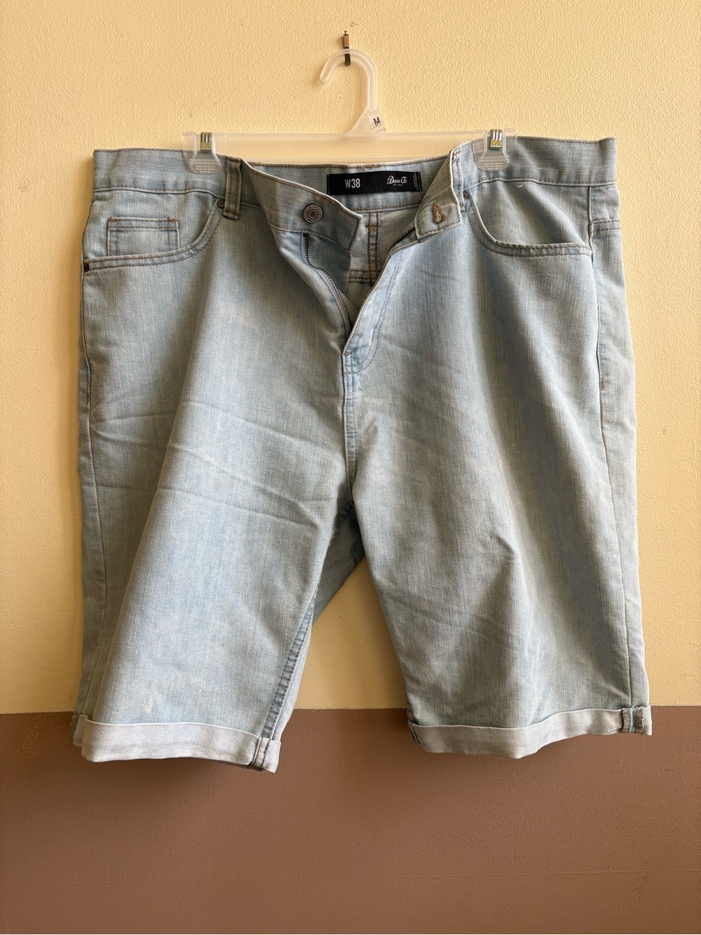 Denim&Co Light Blue Washed Jean Shorts
